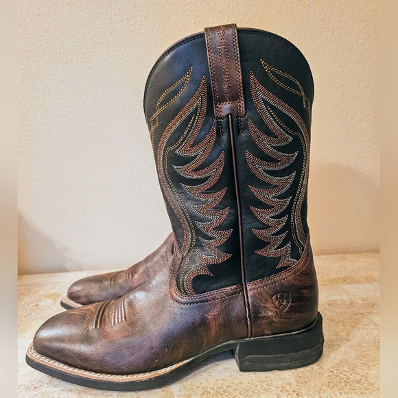 Men's Ariat Amos Shock Shield Leather Boots - Picture 2 of 11